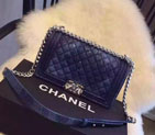 2015 Boy Chanel Flap Shoulder Bag Denim A67086 Blue A67086