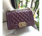 2015 Boy Chanel Flap Shoulder Bag Original Sheepskin Leather A67085 Claret A67085
