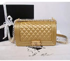 2015 Boy Chanel Flap Shoulder Bag Original leather A67086 Gold with Bronze A67086