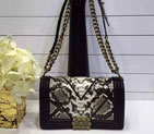 2015 Boy Chanel Flap Shoulder Bag Python Leather A67085 Black A67085