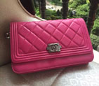 2015 Boy Chanel WOC mini Flap Bag Rose Original Sheepskin leather A33808 A33808