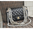2015 Chanel 2.55 Series Bags Sheepskin Leather 1112 Black 1112