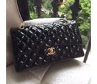 2015 Chanel 2.55 Series Flap Bag Original Patent Leather 1112 Black 1112