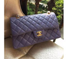 2015 Chanel A1112 Flap Bag Original Sheepskin Leather Lavender with Gold A1112