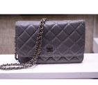 2015 Chanel A33814 Gray Light Caviar Leather mini Flap Bag Ancient silver A33814