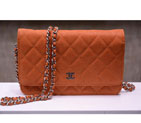 2015 Chanel A33814 Orange Nubuck Leather mini Flap Bag Silver A33814