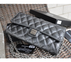 2015 Chanel A91808 original leather clutch chain bag SilverGrey A91808