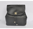 2015 Chanel Backpack Calfskin Leather A55166 Black A55166