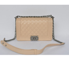 2015 Chanel Boy Flap Shoulder Bag Caviar Leather A67086 Apricot A67086