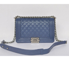 2015 Chanel Boy Flap Shoulder Bag Caviar Leather A67086 Royalblue A67086