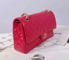 2015 Chanel Classic Flap Bag 1112 Original Patent Leather Rose with Gold Hardware 1112