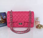 2015 Chanel Classic Flap Bag 2.55 Series Original Lambskin Leather 1112 Rose Silver 1112