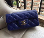 2015 Chanel Classic Flap Bag Original Caviar Leather A6035 Blue with Silver A6035