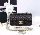 2015 Chanel Classic Flap Bag Original Sheepskin Leather A6035 Black A6035