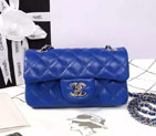 2015 Chanel Classic Flap Bag Original Sheepskin Leather A6035 Blue A6035