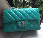 2015 Chanel Classic Flap Bags Original patent leather A1116 in Green A1116