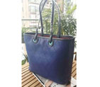 2015 Chanel Classic Shopping Bag Original Caviar leather A92212 in Blue A92212