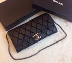 2015 Chanel Clutch Original Lambskin Leather A21909 Black A21909