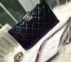 2015 Chanel Clutch bag Iridescent Leather A92335 Black A92335