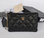 2015 Chanel Coin Purse Black Original Sheepskin Leather A33625 Gold A33625