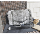 2015 Chanel Cony Hair Flap Bag A92522 Gray A92522