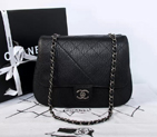 2015 Chanel Flap Shoulder Bag Original Calfskin Leather A00183 Black A00183