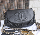 2015 Chanel Flap Shoulder Bag Sheepskin Leather A32668 Black A32668