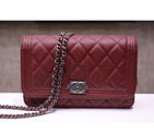 2015 Chanel LE Boy A33815 Light Caviar Leather Flap Shoulder Bags Claret with Ancient Silver A33815
