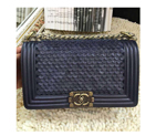 2015 Chanel LEY Boy Flap Shoulder Bag Black Original Leather A67086 A68036