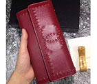2015 Chanel Matelasse Bi-Fold Wallet Calfskin Leather A66608 Claret A66608