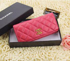 2015 Chanel Matelasse Bi-Fold Wallet Original Leather A219002 Rose A219002