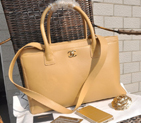 2015 Chanel Original Leather Tote Bag A66439 Apricot A66439