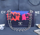 2015 Chanel Patchwork Shearling Flap Bag A92592 Black A92592