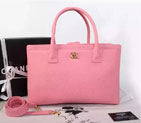 2015 Chanel Pink Original leather Tote Shoulder Bag A67007 with Gold A67007