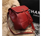 2015 Chanel Sheekskin leather tote shoulder bag A68040 Burgundy A68040