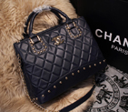 2015 Chanel Sheepskin Leather Tote Bag A68056 Royalblue A68056