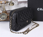 2015 Chanel Shoulder Bag Original Leather A68040 Black A68040