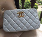 2015 Chanel Shoulder Bag Original patent Leather A99256 Light Blue A99256