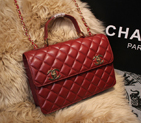 2015 Chanel Shoulder Bag Sheepskin Leather A67059 Burgundy A67059