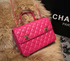 2015 Chanel Shoulder Bag Sheepskin Leather A67059 Rose A67059