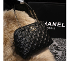 2015 Chanel Shoulder Bag Sheepskin Leather A68029 Black A68029