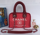 2015 Chanel Small Canvas Tote Shopper Bag A68043 Rose A68043
