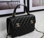 2015 Chanel Spring Summer 2015 Tote Bag Sheepskin Leather A2233 Black A2233