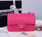 2015 Chanel mini Classic Flap Bag Rose Original Sheekskin A1116 Silver A1116