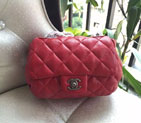 2015 Chanel mini Flap Bag Original Leather A94757 Red A94757