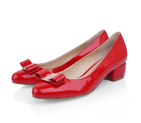 2015 Ferragamo patent leather bow shoes LFWS0027