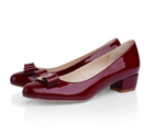 2015 Ferragamo patent leather bow shoes LFWS0022