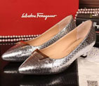 2015 Ferragamo women new arrivals snake stripes shoes LFWS0079