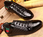 2015 Gucci men embossed patent leather strap sports casual shoes GM0469
