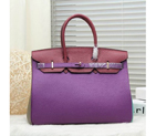 2015 Hermes Birkin 30CM Tote Bag Clemence leather H30 Purple H30